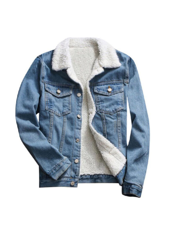 Durable Denim Work Shirt for Men – Button Front with Pockets
