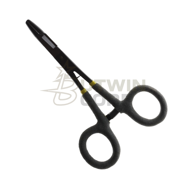 Black Coated Curved Forceps with Soft Grip