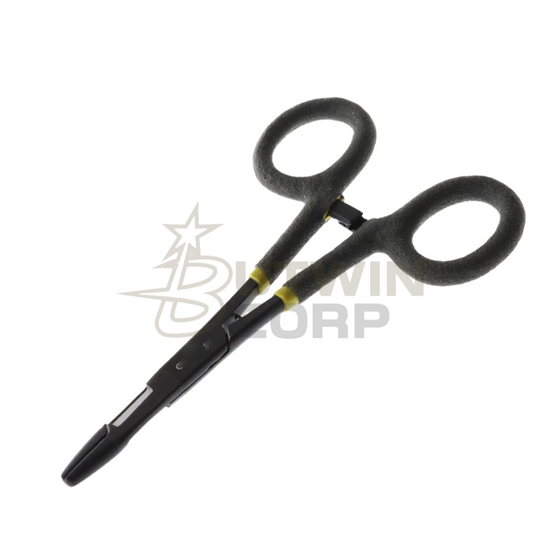 compact Curved Hemostat Forceps for Fly Fishing